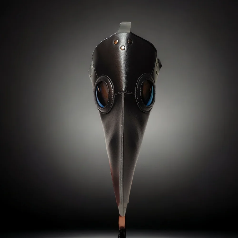 Faux Leather Plague Doctor Cosplay Halloween Mask